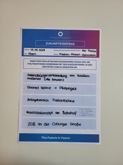 Jugendbürgerversammlung von Schülern moderiert (alle Schulen)